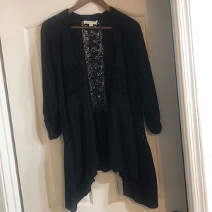 Love Stitch Women’s Black Open Cardigan Size Small